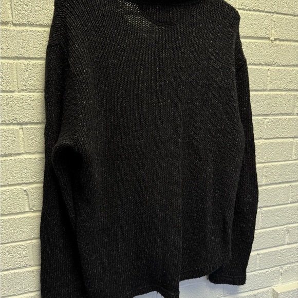 Armani Jeans Black Knit Hooded Sweater Vintage - Picture 10 of 12